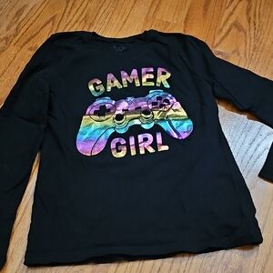 Black Long Sleeve Gamer Girl Shirt